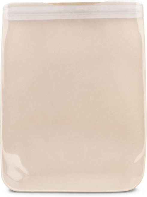 W&P Porter Silicone Reusable Storage Bag, Sandwich (46oz Flat), Oat, Food Storage Container, Microwave and Dishwasher Safe, Easy Cleaning...