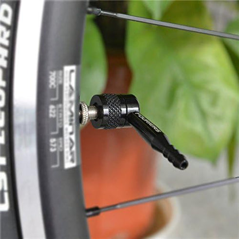Fouriers CNC Floor Pump Disc Wheel Adapter 90 Degree Convert to Presta Valve pe005...