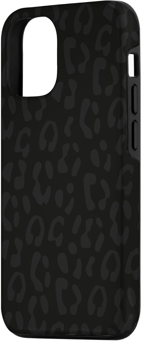 iPhone 12/12 Pro Black leopard print protective case for women cheetah design Case...