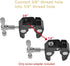 UTEBIT Camera Screw 1/4 to 3/8 Adapter Thread Adapter Set Camera Spigot Convert Mounting Screws Tripod Screw Compatible for Magic Arm Crab Clamp B...