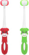 2 Pieces 3 Sided Toddler Toothbrush, Three Bristles for Kids Toothbrush, Autism Soft Bristles Toothbrush,Soft and Gentle for Complete Tooth and Gu...
