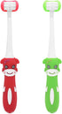 2 Pieces 3 Sided Toddler Toothbrush, Three Bristles for Kids Toothbrush, Autism Soft Bristles Toothbrush,Soft and Gentle for Complete Tooth and Gu...