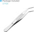 Tweezers, 125mm Length, Stainless Steel Curved Pointed Serrated Tip Tweezer - (Applications: for Mechanical Equipment Product Repair), 2-Pieces...