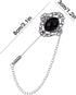 Huture 3PCS Men's Brooch Suit Pin Badge with Chains Brooch Buckle Chain Collar Lapel Pin for Men Shirt Collar Pin Chain Brooch Decoration Metal Br...