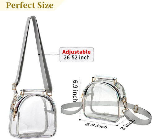 COROMAY Clear Purse for Women, Clear Bag Stadium Approved, Transparent Crossbody Bag...