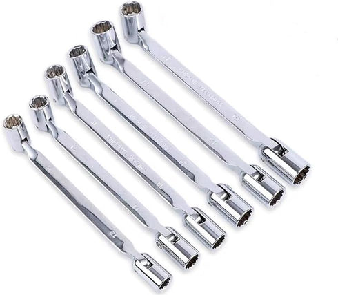 FLZOSPER Metric 12×14mm Double Flexible Socket Wrench, 12 Point...