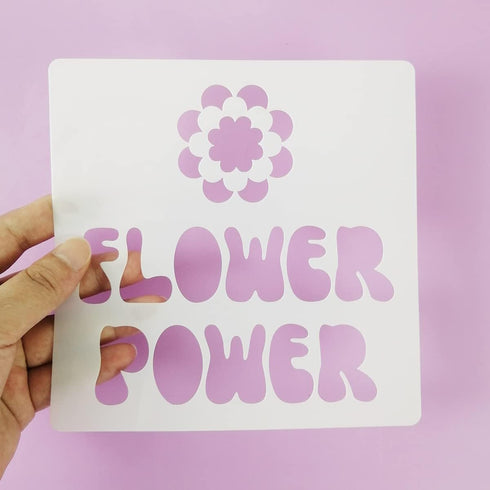 Peace and Love Stencils, 16 Pcs Hippie Stencils, Boho Groovy Floral Love Reusable Plastic Stencil for Painting Paper Drawing Wall Furniture Fabric...