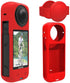 Silicon case+Lens Cap for Insta360 ONE X3 Camera,Comprehensive Protection Waterproof & Dustproof Lightweight (Red)...