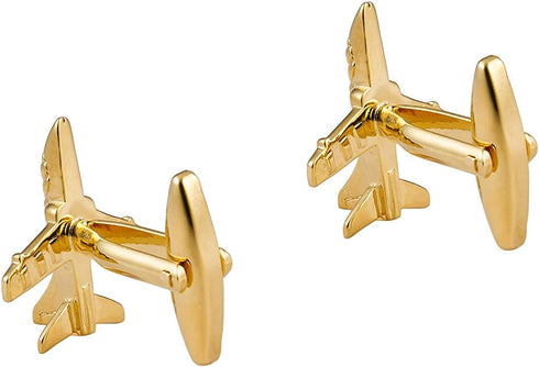 Golden Space Shuttle Cufflinks for Men...