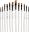 Artist Paint Brushes Set, 12pcs Professional Angular Paintbrushes for Acrylic Watercolor Oil Painting, Face Body Nail Art, Crafts, Canvas, Rock, S...