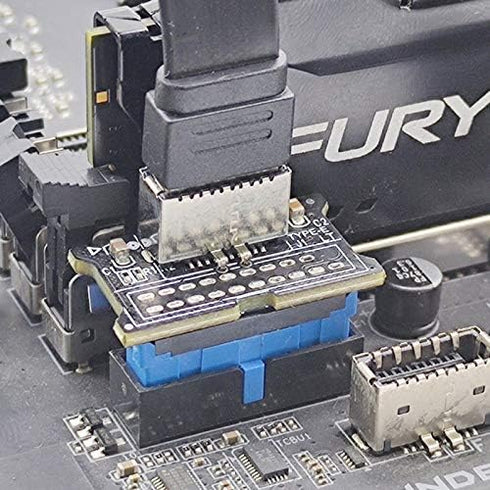 xiwai Vertical USB 3.1 Front Panel Socket Key-A Type-E to USB 3.0 20Pin Header Male Extension Adapter for Motherboard...