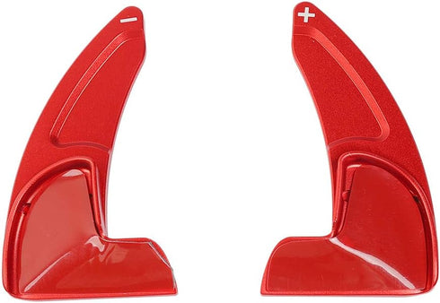 Voodonala for Challenger Steering Wheel Shift Paddle Cover Extended Shifter Trim for Dodge Challenger 2015 2016 2017 2018 2019 (Aluminum Alloy Red...