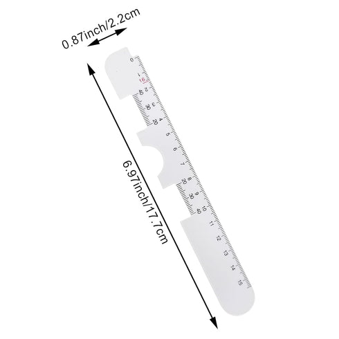 4 Pack Pd Ruler Pupil Measurement Tool, Pupil Ruler Printed 2 Sides for Left-Hand or Right-Hand Plastic Use, Pupillometers for Measuring Pupillary...