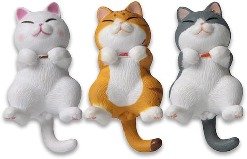 3 Pcs Fun Cat Fridge Magnets, Kroysea Cute Refrigerator Stickers, Decorative Strong Magnets, for Whiteboard Kitchen, Office Cabinets and Dishwashe...