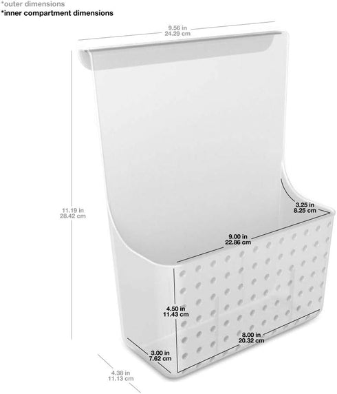 madesmart Over Door Wrap Organizer - White | CABINET COLLECTION | Aluminum Foil, Parchment and Kitchen Wrap Organizer | Soft-grip Hook | BPA-Free...