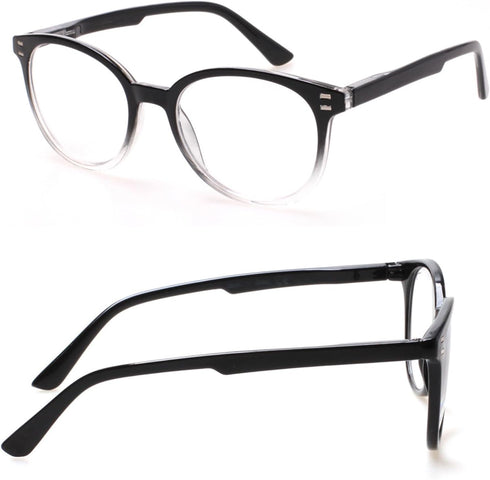 3 Pack Reading Glasses Spring Hinge Stylish Readers Black/Tortoise for Men and Women (3 Mix, 2.0)Medium...