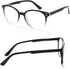 3 Pack Reading Glasses Spring Hinge Stylish Readers Black/Tortoise for Men and Women (3 Mix, 2.0)Medium...