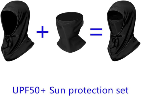 Detachable Summer Balaclava Sun UV Protection Hood Breathable Face Cover Full Head Mask for Cycling Motorcycle Fishing...