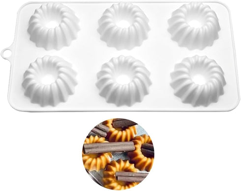 Silicone Mold Savarin Chocolate Molds Star Mountain Mousse Cake Mold DIY Bakeware Molds (A_8.88x4.68x0.8 inch)...