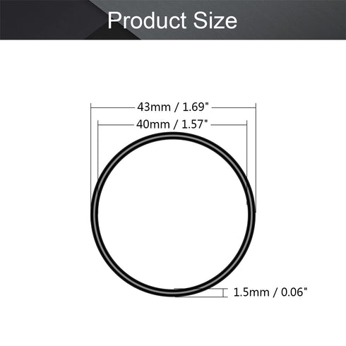Othmro 50Pcs Nitrile Rubber O-Rings 0.05in Wire Dia 1.69in OD Metric Sealing Nitrile NBR Rubber Washers Round Buna-N O-Rings for Air Sealing Profe...