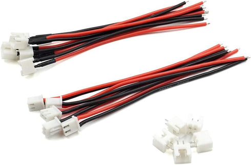 5 Pairs JST-XH 2.54mm 1S 2 Pin Balance Plug Lead Socket Male and Female Connector with 10cm Silicone Wire Cables for Woodland Just Plug Lights 3D ...
