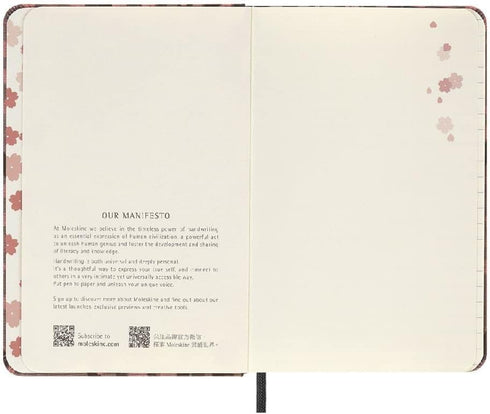 Moleskine Limited Edition Sakura Notebook, Hard Cover, Pocket (3.5" x 5.5"), Ruled/Lined, Floral, 176 Pages...