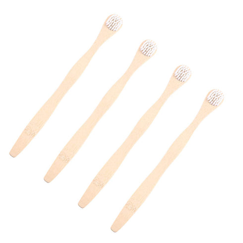 Small Toothbrush Dental 4pcs Bamboo Brush Oral Bad Breath Brush Deep Cleaning Tool for Men Women Adults Oral Stainless Steel...