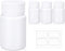 Empty Plastic Pill Bottle Medicine Bottles Reagent Chemical Container with Smooth Screw Lid For Liquid Solid Powder (50cc 4pack)...