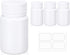 Empty Plastic Pill Bottle Medicine Bottles Reagent Chemical Container with Smooth Screw Lid For Liquid Solid Powder (50cc 4pack)...
