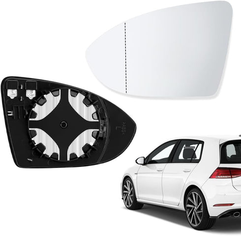 Senzeal Driver Side Heated Mirror Glass Replacement for Volkswagen VW Golf MK7 GTI Golf R Golf SportWagen Jetta Alltrack replace 5G0857521 (Left S...