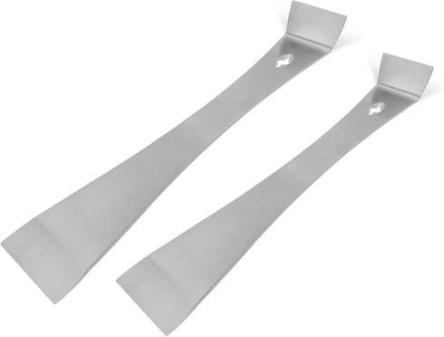 2-Piece Stainless Steel Mini Pry Bar Scraper Set, Ultra Sharp Trim Puller, Small Flat Pry Bar, Silver Prybar for Trim Removal Tool and baseboard r...