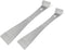 2-Piece Stainless Steel Mini Pry Bar Scraper Set, Ultra Sharp Trim Puller, Small Flat Pry Bar, Silver Prybar for Trim Removal Tool and baseboard r...