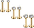 16G Diamond CZ Lip Rings Labret Monroe Nose Tragus Helix Ear Piercing Jewelry Surgical Stainless Steel 2/3/4mm CZ 8mm Bar Length 3 Pairs Set...