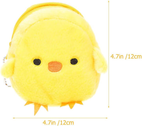 Unomor Zipper Wallet 6Pcs Lovely Small Yellow Chicken Coin Purses Chick Shape Change Purses Wallets...