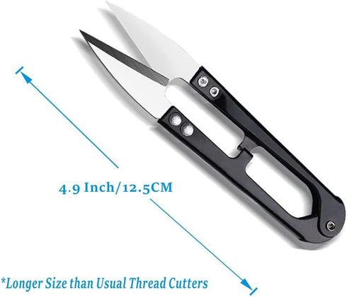 JINJIAN Thread Snips Sewing Scissors 4.9'', 6PCS Small Trimming Clippers U Shape Yarn Cutter for Embroidery Cross Stitch Sewing Craft Supplies(COL...