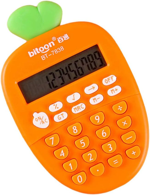 Desktop Calculator 12 Digit, Kawaii Mini Calculator Cute Carrot Portable Small Basic Students Calculators for Home Office Supplies...