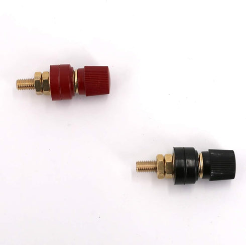 UTSAUTO Battery Terminal 5/16” M8 8mm Stud Remote Battery Binding Post Power Junction Post Connector Terminal Kit 2Pcs (Red & Black)...