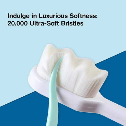 3PCS PureSoft Eco Toothbrush, 20000 Ultra Soft, Micro Nano Bristles, BPA-Free, Lightweight, with Travel Case, for Sensitive Gums, Pregnant Women, ...