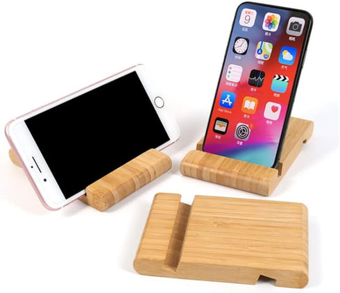 Cell Phone Stand for Desk Wood, Wooden Mobile Phone Holder, Portable Desktop Smartphone Stand, Universal Cell Phone Holder......