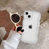 for iPhone 12 Case, Cute Kawaii Curly Wave Frame Shape Soft TPU Silicone Phone Case with iPhone 12, Shockproof Protective Phone Cover for Women Gi...