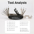 Bike Tool Kit, 13 in 1 Bike Multitool, Bike Repair Tool Kit, Includes 6 Hex Wrenches in Different Sizes, Suitable for Most Bicycles...