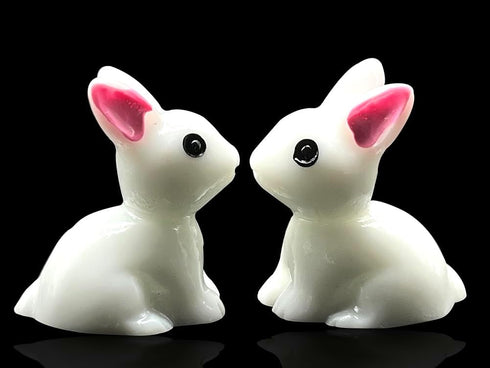 Art&Beauty 24pcs Mini Resin Rabbits Easter Bunny Miniature Figurines Fairy Garden Miniature Moss Landscape DIY Ornaments Decorations Succulents Pl...