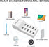 USB Wall Charger 60W USB Charging Station for Multiple Devices Smart Charging Power Hub for Multiple Devices 10 Port Desktop Charger Charging Stat...