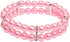 2 Rows Pearls Pet Dog Necklace Collar Bling Accessories Charm Pet Puppy Jewelry Puppy Chihuahua Yorkie Handmade Adjustable (Pink, Extra Small)...