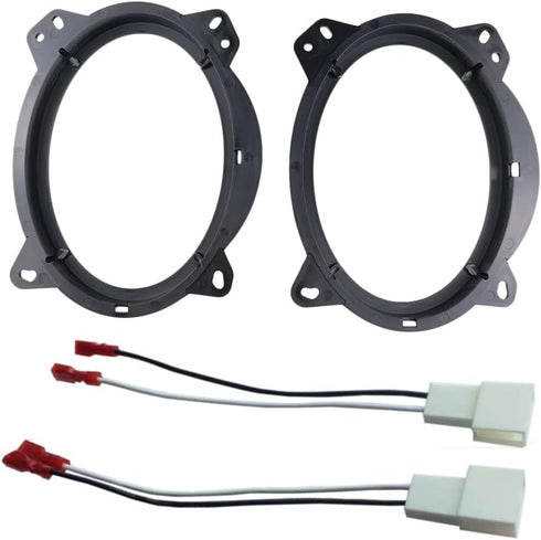 6" x 9" Front Door Speaker Mount Adapter for Subaru Forester Impreza Toyota 4Runner Avalon Highlander Tacoma Prius Sequoia Tundra with Wiring Harn...