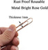 HAHIYO Paper Clips Large Sturdy 2 inches Length 70 Pack Paperclips Heavy Duty Tight Grip Rust Proof Reusable Metal Bright Rose Gold for Home Offic...