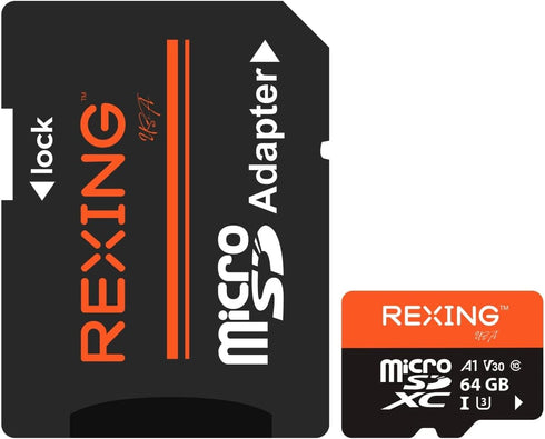 64GB microSDXC UHS-3 4K Full HD Video High Speed Transfer Monitoring SD Card with Adapter for Dash Cams, Surveillance System, Security Camera, & B...