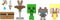 Minecraft Mob Head Minis Cave Explorers Pack with 2 Action Figures and Accessories, Steve and Creeper, Collectible Gift for Fans Age 6 Years and O...