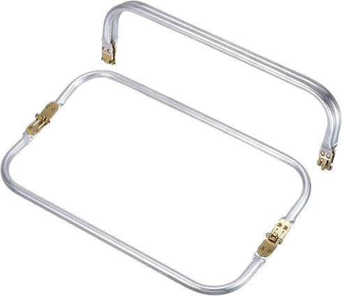 uxcell Metal Purse Frame 2Pcs, 12" Rectangle Lock Frame Kiss Lock Clasp Bag Frame Hardware Replacements for DIY Purse Handle Bag Making Sewing Cra...
