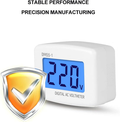 Diyeeni 1Pcs Plugin LCD Digital AC 80300V Voltmeter DM551 110V/220V Household Electrical Instruments Voltage Testers for US Plug...